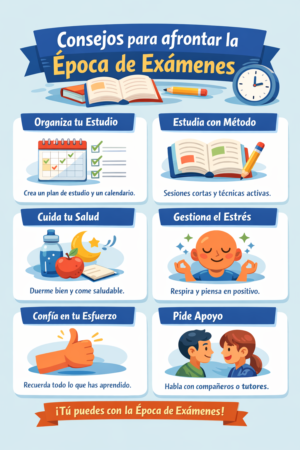 Tips para afrontar los exámenes